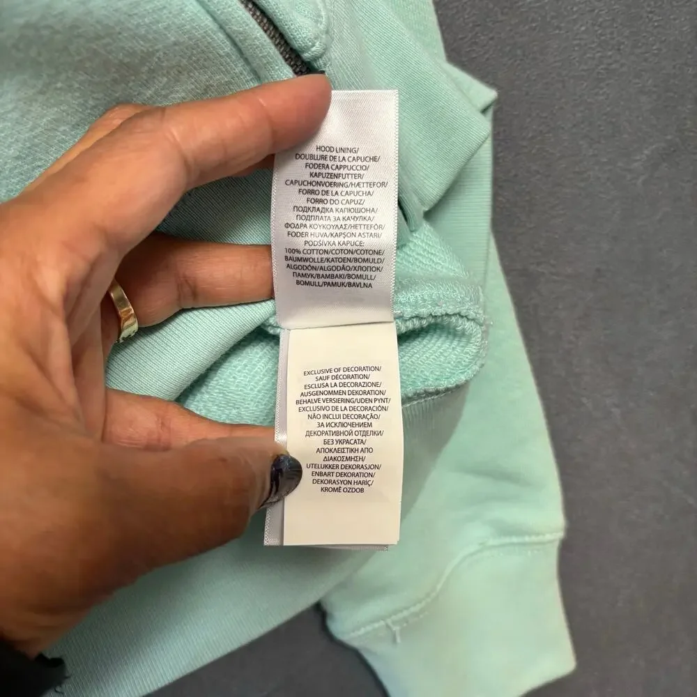 Polo Ralph Lauren Full Zip Hoodie Kids Medium Preppy Cozy Streetwear Aqua Teal
